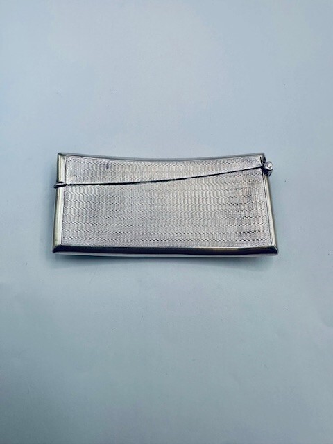 Antique Solid Hallmarked Silver Card Case 33.92gr Birmingham 1902 Mens