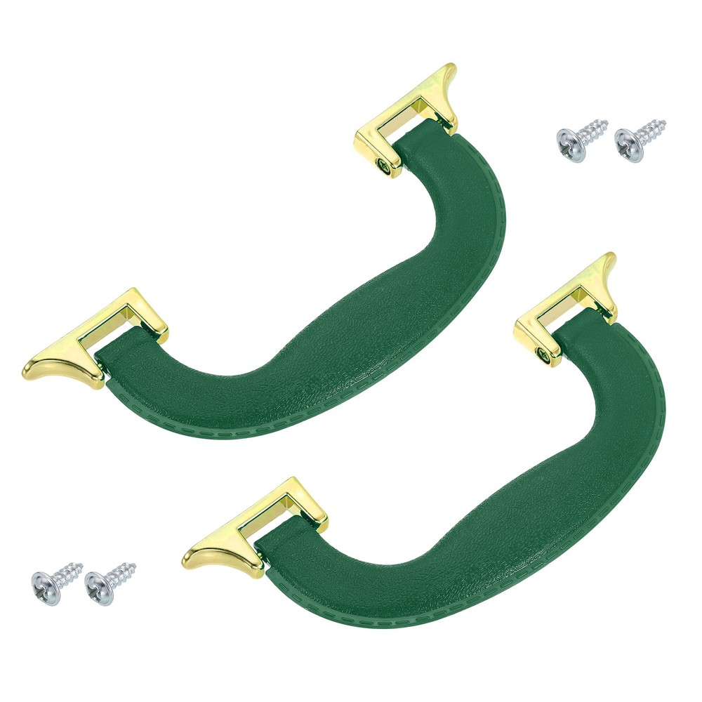 2Pcs Luggage Handle Plastic Pull Handle Grip Replacement with Screws Teal