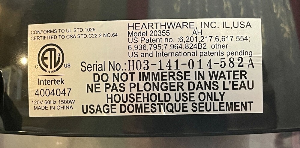 NuWave Pro Plus Infrared Oven Replacement Part Motor Head 20355 New