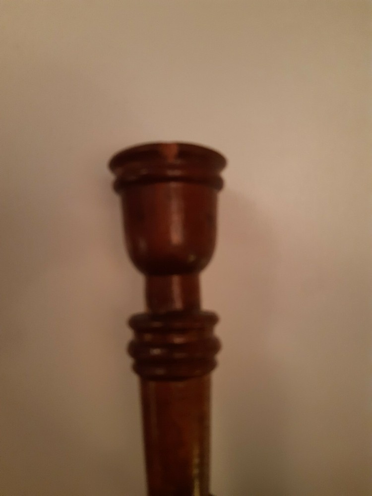 x2 Hallmark Wooden Candlesticks