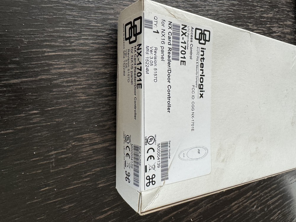 Interlogix NX-1701E Access control, NX card Reader/door controller