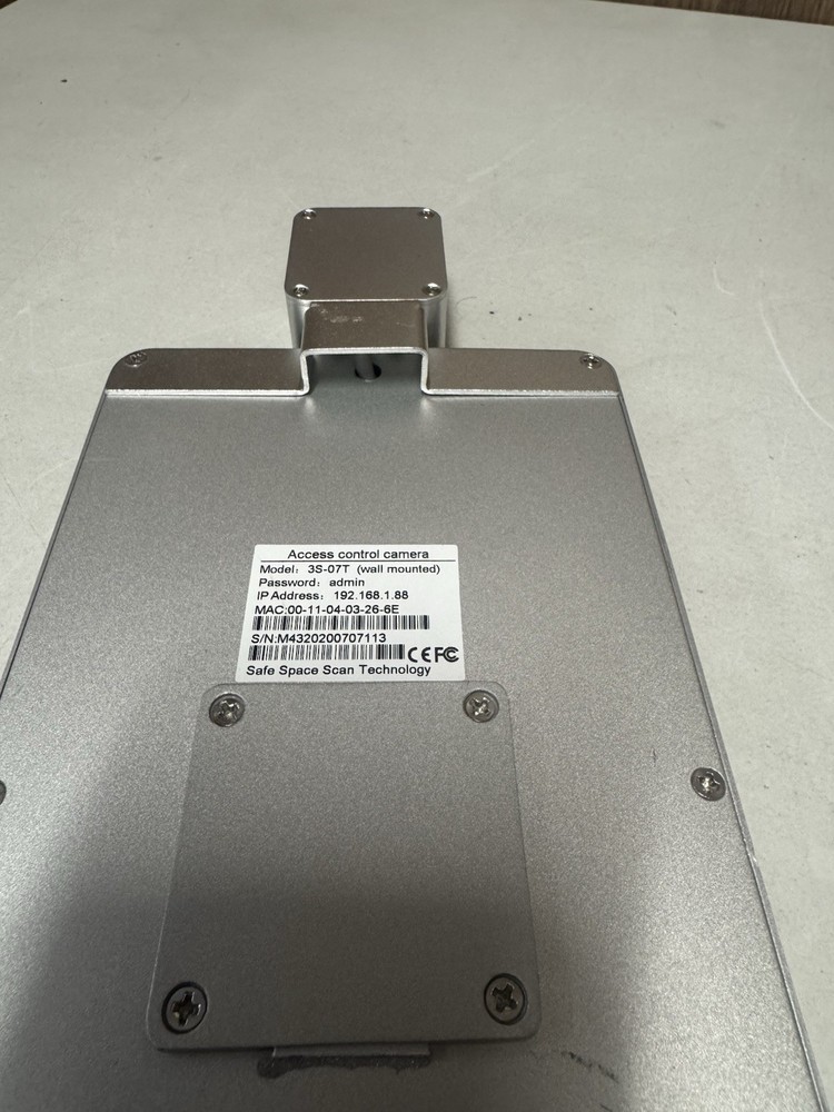 Safe Space Scan 35-07T Access Control Camera Terminal – Untested –