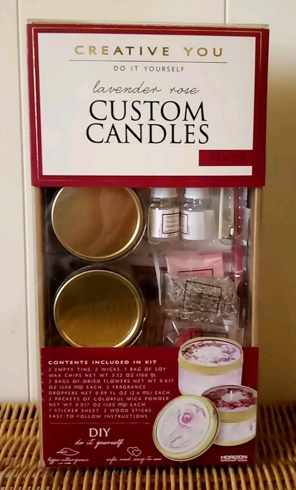 New DIY Custom Candle Lavender Rose "Do It Yourself" Custom Candle Kit