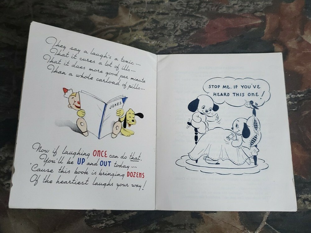 Vtg Forget-me-Not Jokes Greeting Card Book