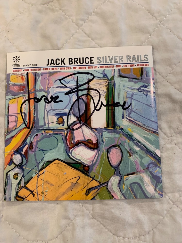 JACK BRUCE "CREAM " SIGNED "SILVER RAILS " CD booklet also includes Cd/DVD Cream
