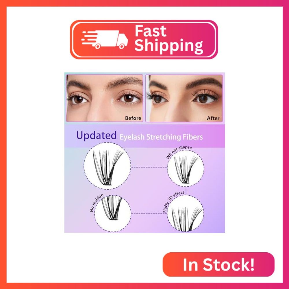 False Eyelash Natural Lash Clusters Wispy Cluster Eyelash Extensions Left&Right