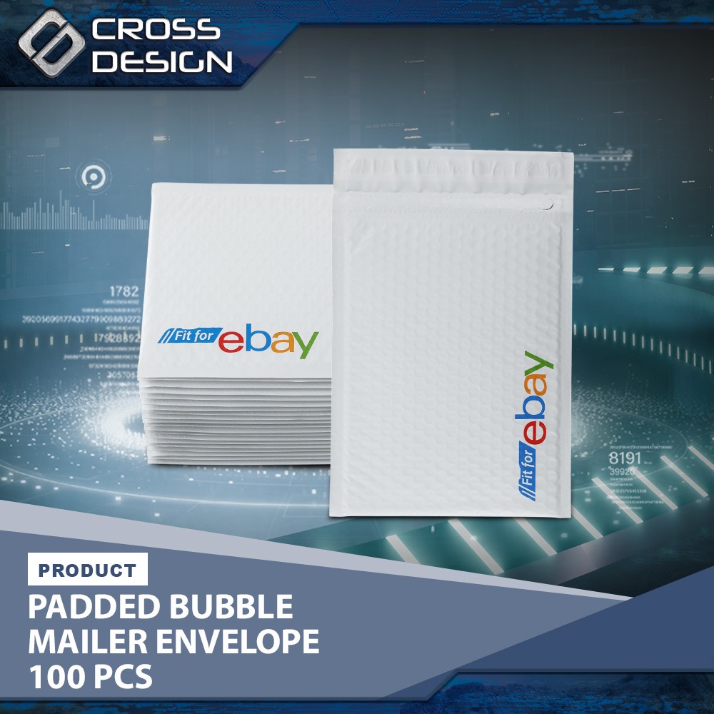 100pcs Padded Bubble Mailer Envelope 6.5” x 9.25” With Color Logo