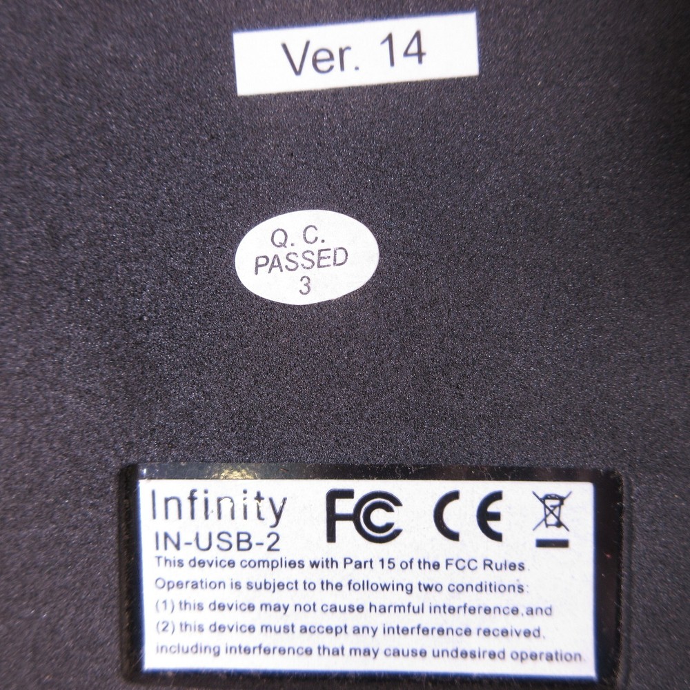 Infinity IN-USB-2 Foot Control Pedal Version 14 With Computer Plug In