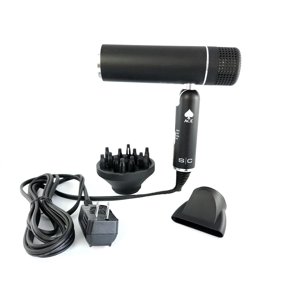 StyleCraft Ace Foldable Lightweight Hair Dryer with Powerful Motor with Diffuser