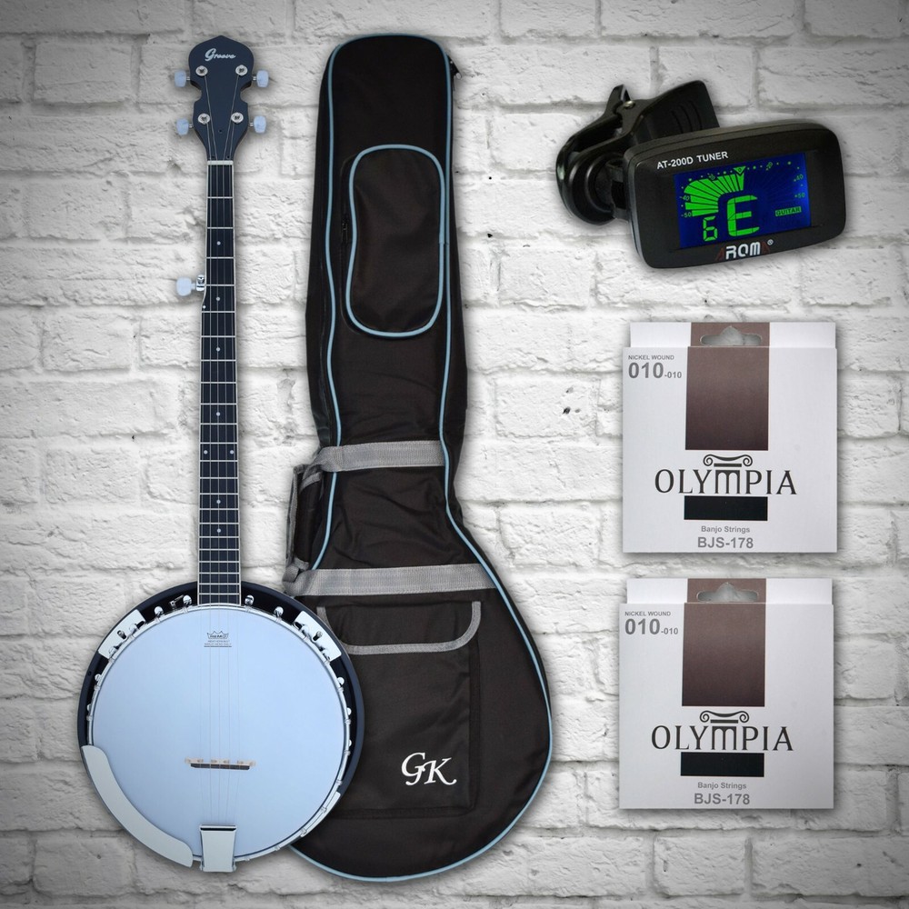 Banjo 5 Strings/ Thicker Bag/ Tuner/ 2 Sets Strings (Canadian Brand)