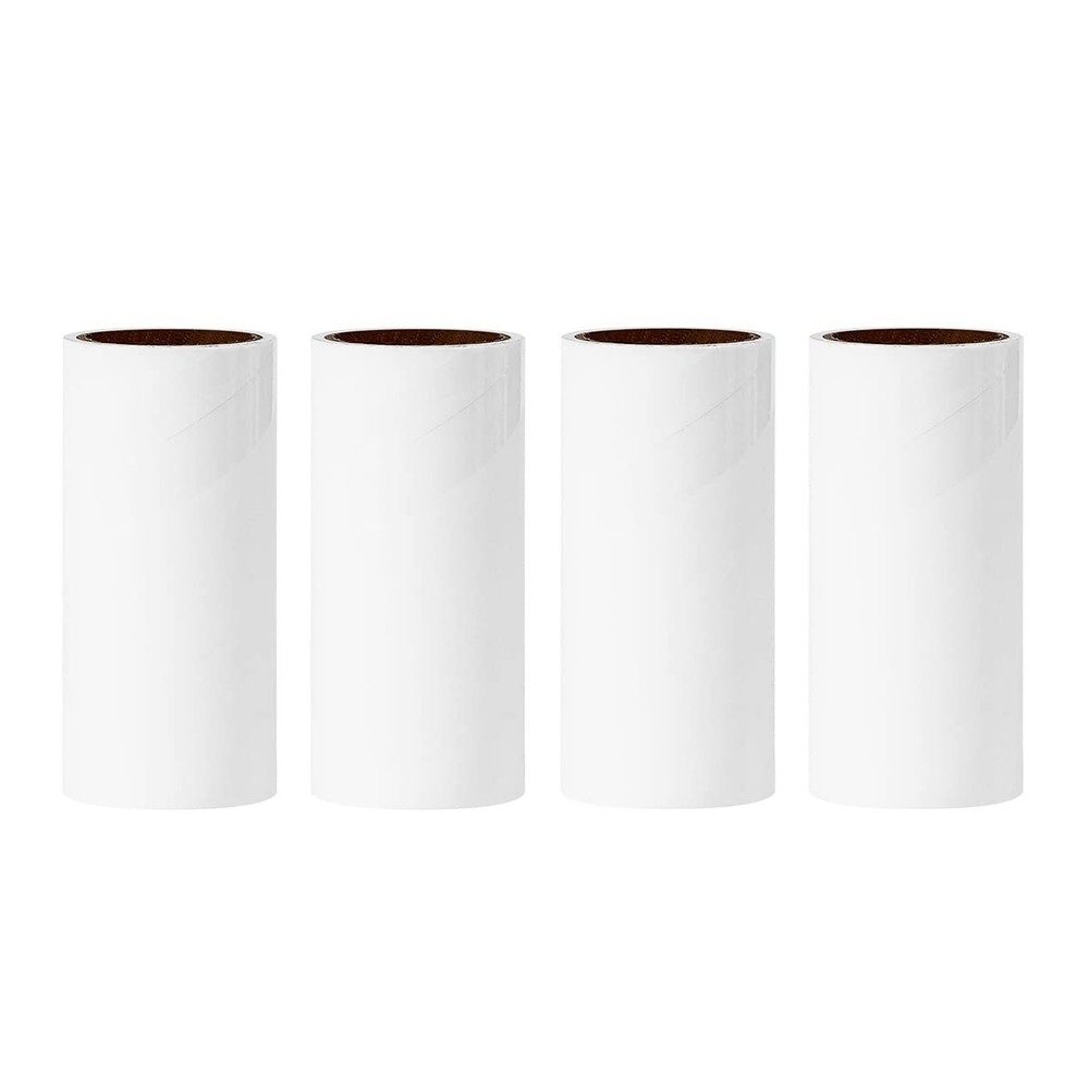 Lint Roller Refills Extra Sticky 4-Inch 60 Sheets/Roll 4 Pack 240 Total Sheets
