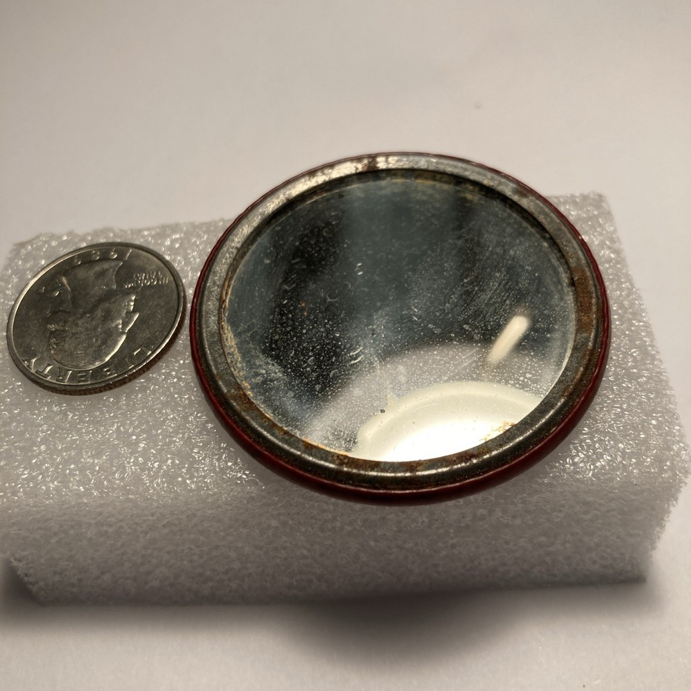 Rare Antique Starrett Tools Mirrored Back Advertising. 2-1/16”. Button.