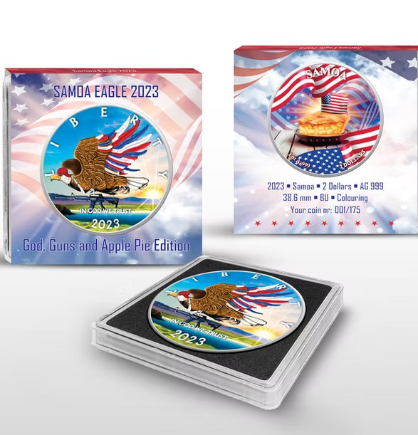 2023 Samoa Eagle God, Guns & Apple Pie 1z silver