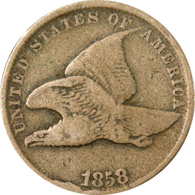1858 Flying Eagle Cent - CUDS At Date