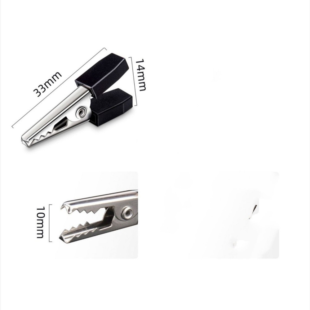 20 Pcs Nickel Plating Crocodile Clip Set Strong Spring For Electrical Testing