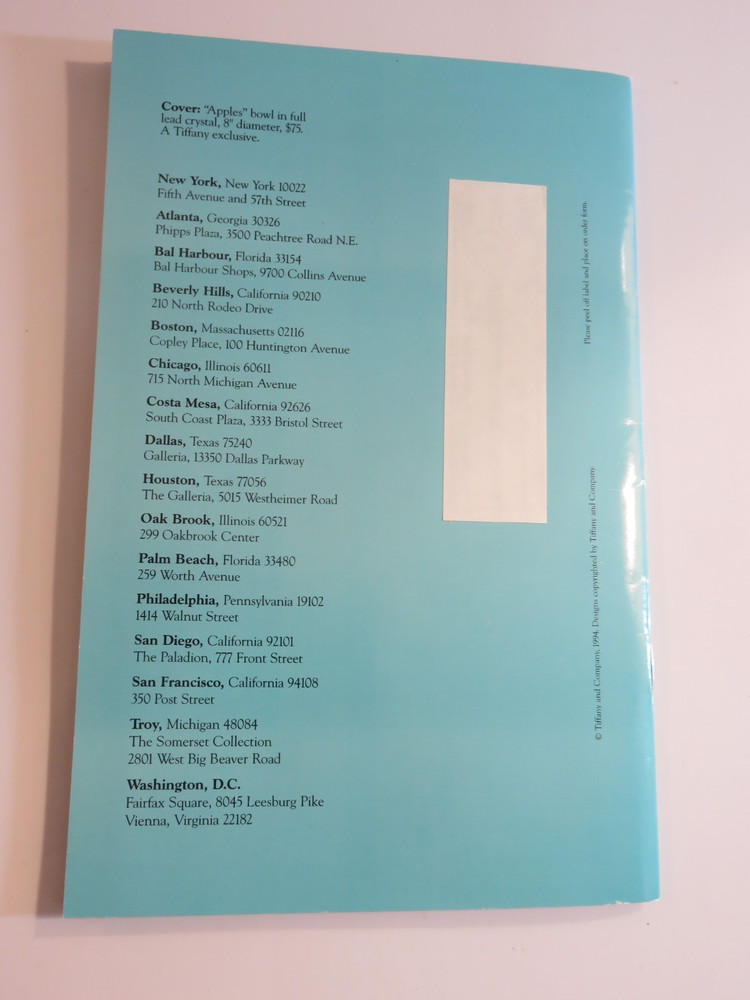 Tiffany & Co. ~ Gift Selections 1994 Catalog