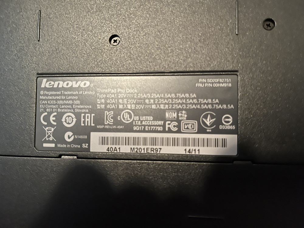 Lenovo ThinkPad Pro Docking Station Type 40A1