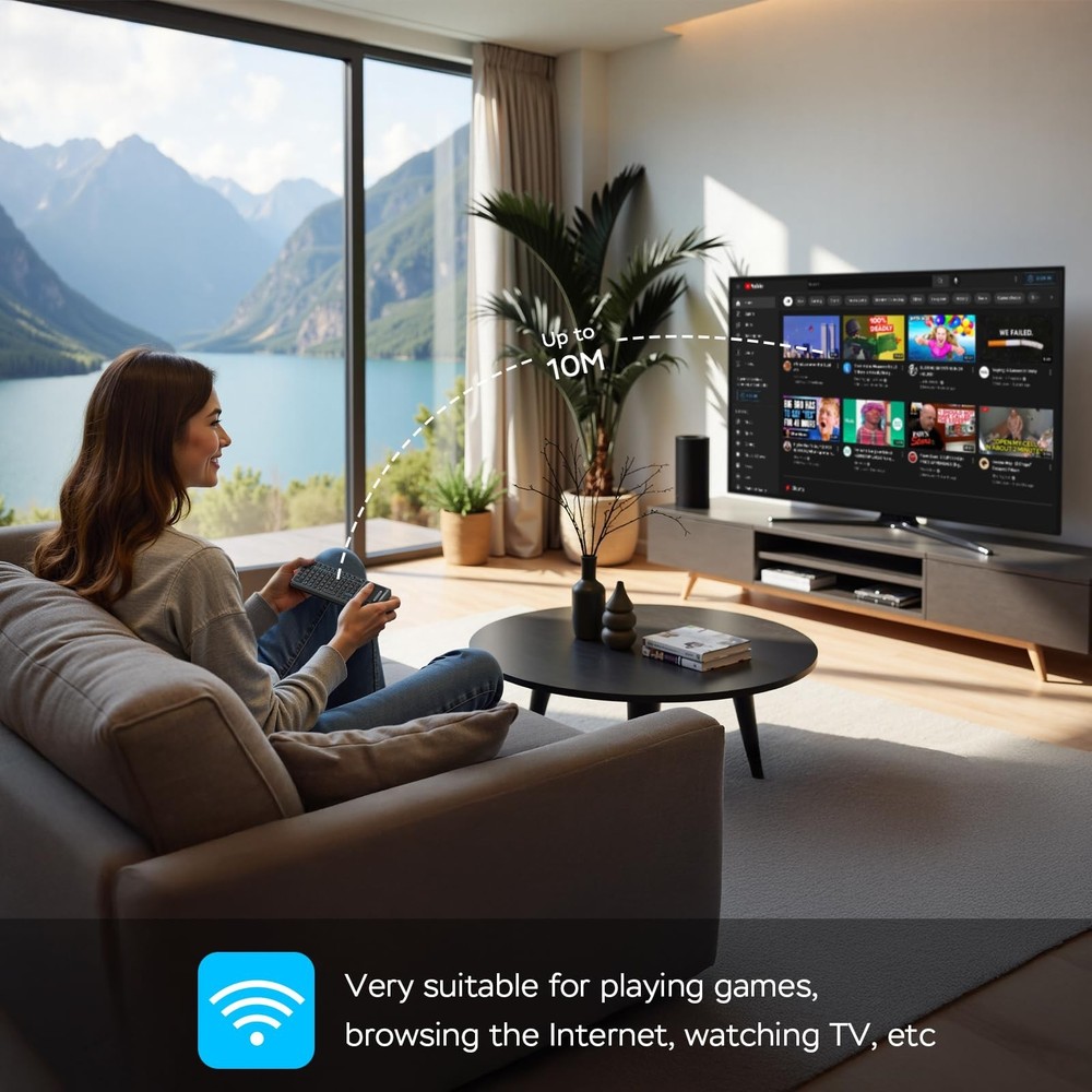 Mini Keyboard with Touchpad, Mini Bluetooth Keyboard, 2.4G Ultra-Thin Handhel...