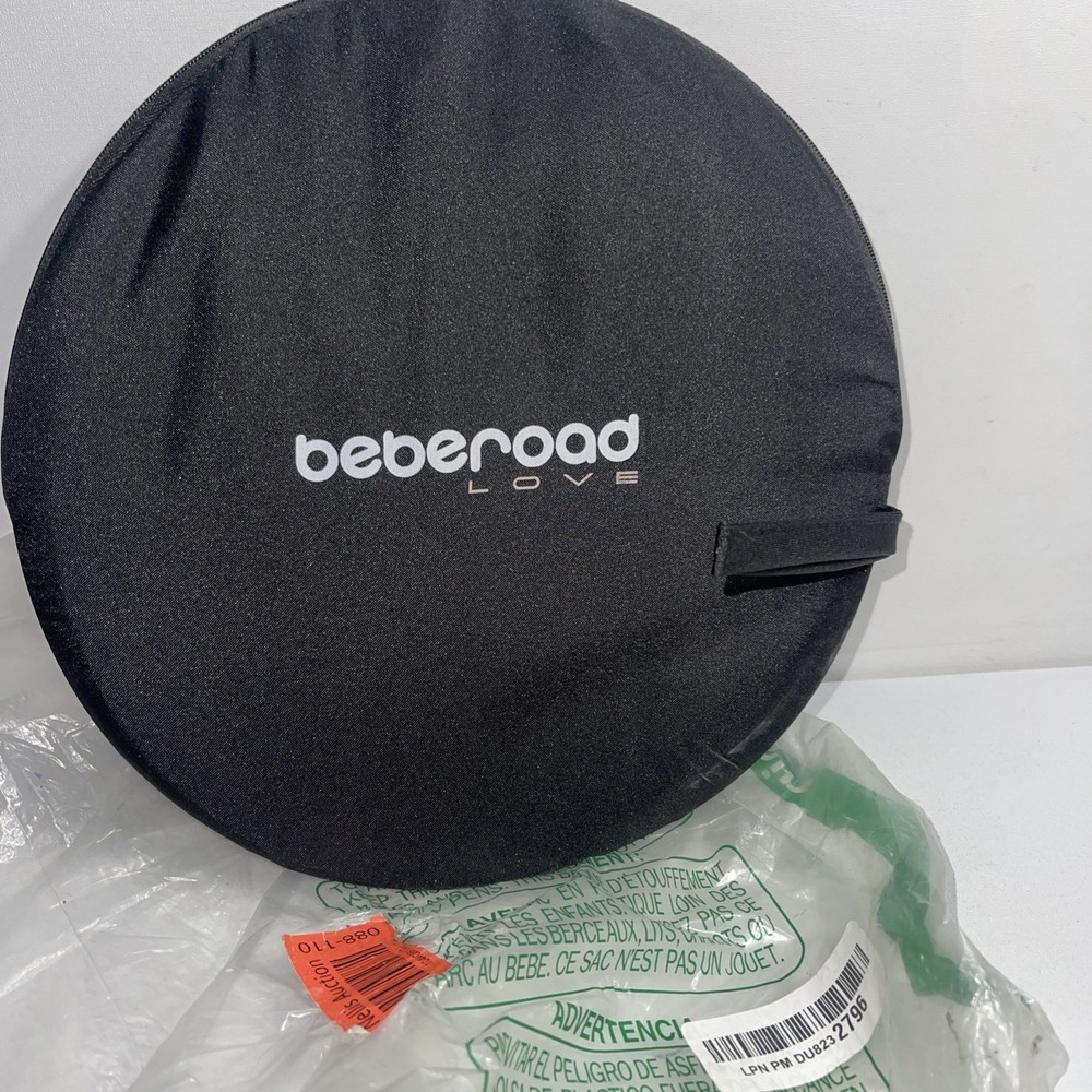 Beberoad Love Portable Playard Cover - Breathable Mosquito Net 2 Way Zip  Black
