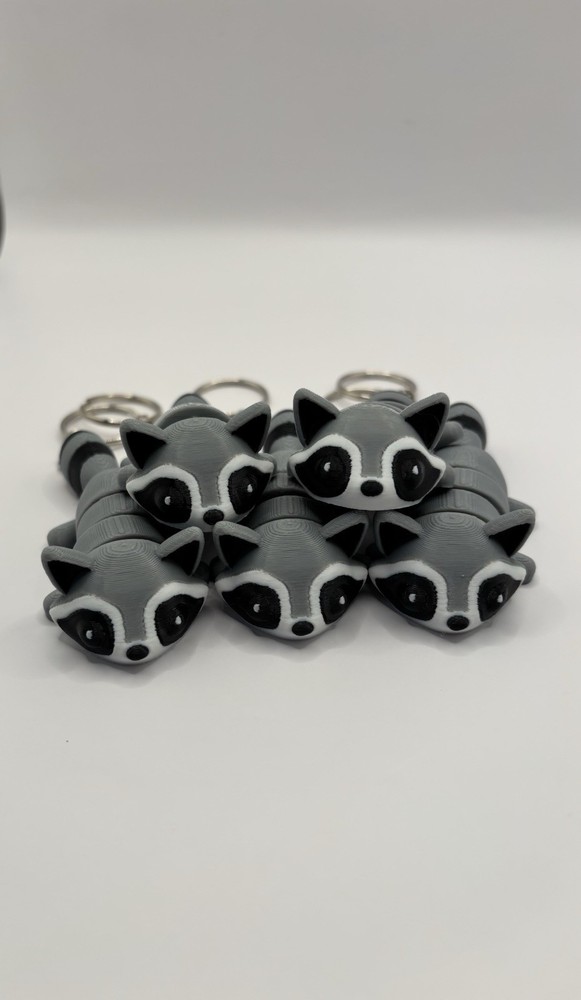 Racoon Fidget Keychain