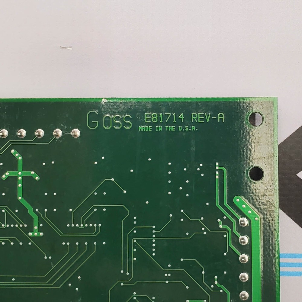 Goss E81714 Lon Couple Controller Inker/Dampener Board *READ*