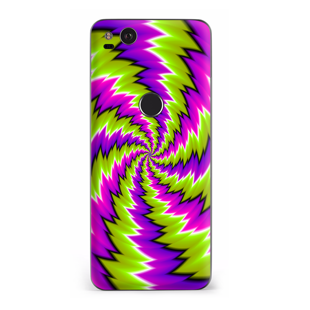 Google Pixel 2 Skins Decal Wrap Psychedelic Moving Swirls