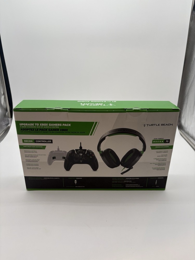 Turtle Beach Xbox Gamers Pack Featuring Recon 70 Gaming Headset & Controller New