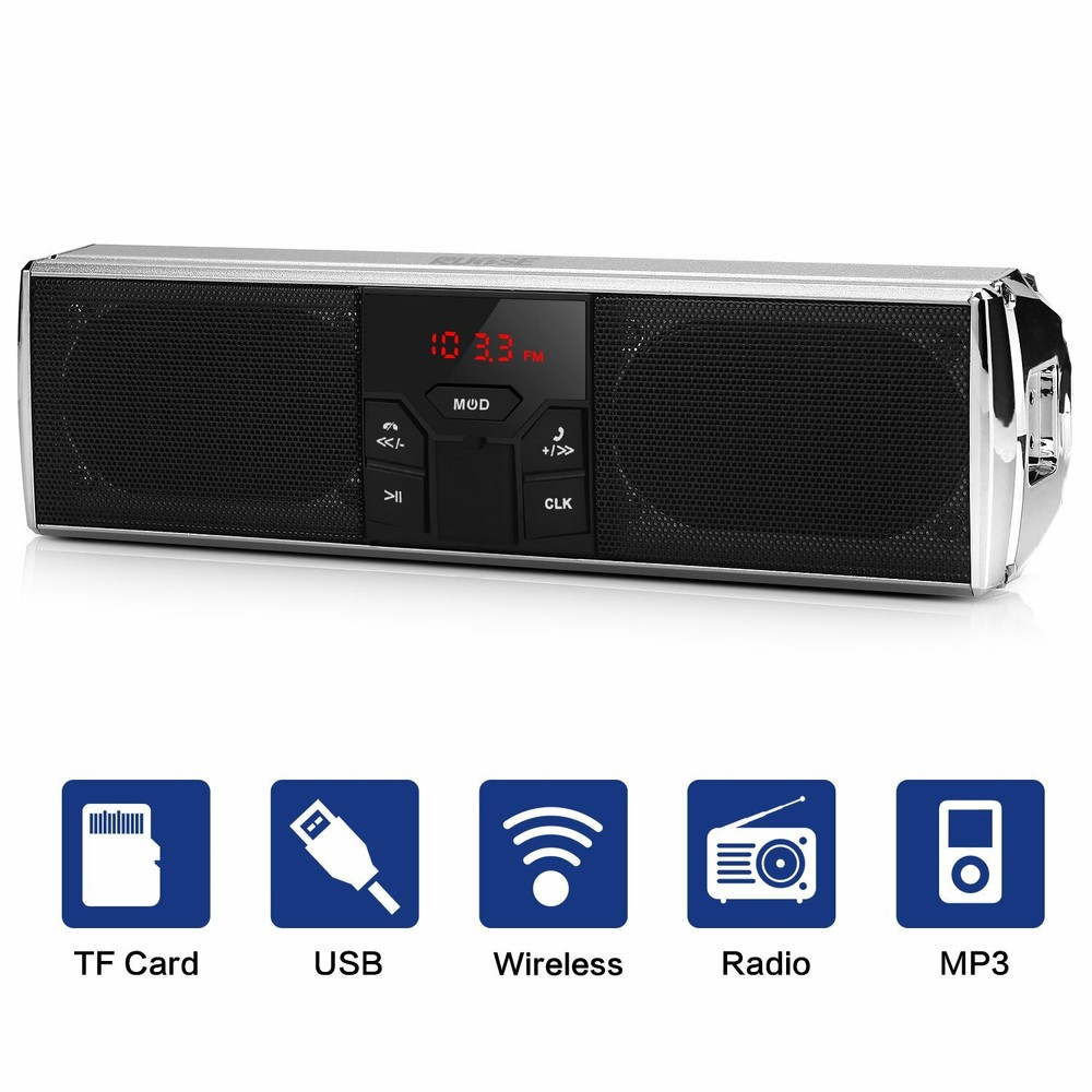 Motorcycle Bluetooth Stereo Speaker Audio MP3 USB Sound System with APP Control