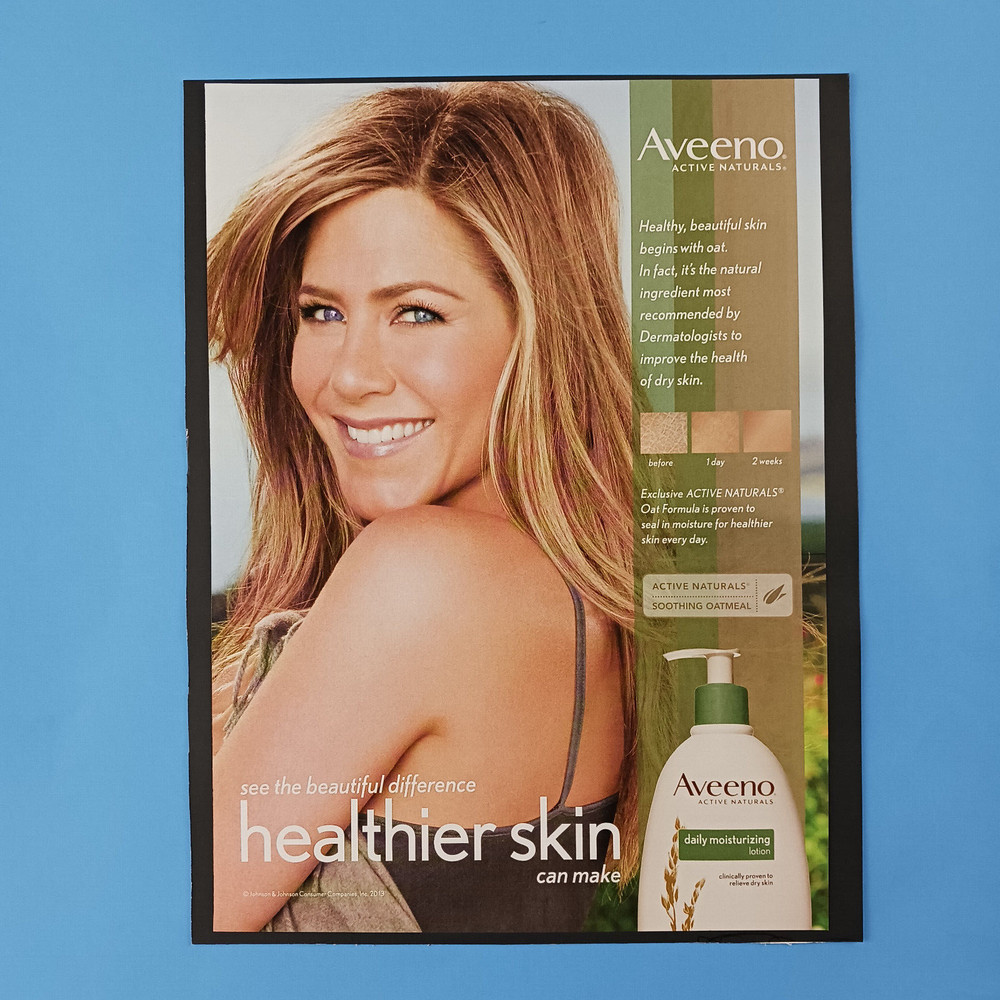 2014 Aveeno Print Advertisement with Jennifer Anniston