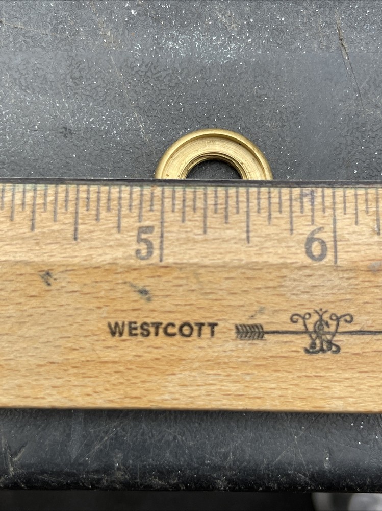 5/8” UNF SOLID BRASS TURNED END CAP CHECK RING THREADED 1/8 IPS LOT OF 6