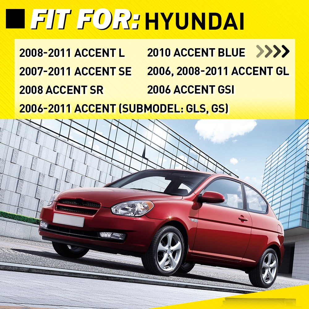 Inside Interior Door Handle Pair Front Left & Right For 2006-2011 Hyundai Accent