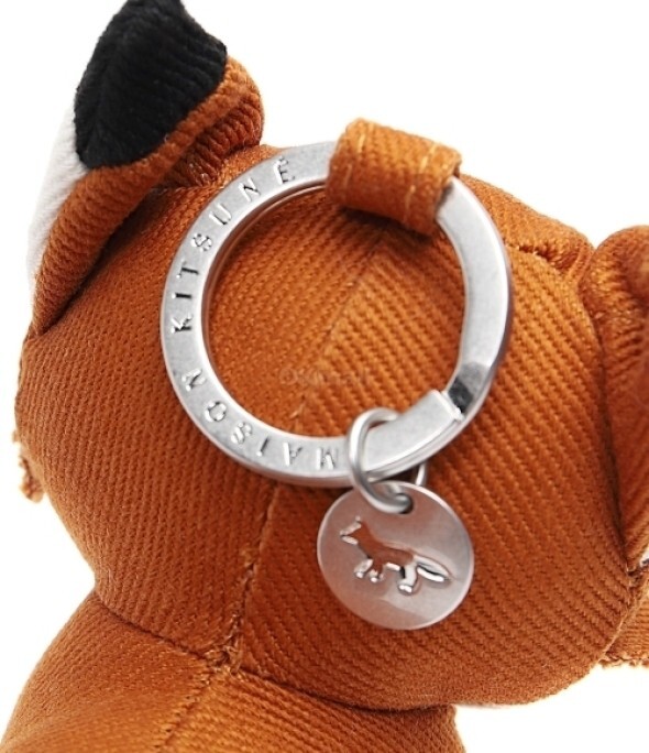 Maison Kitsune Fox Bag Charm Keychain Keyring