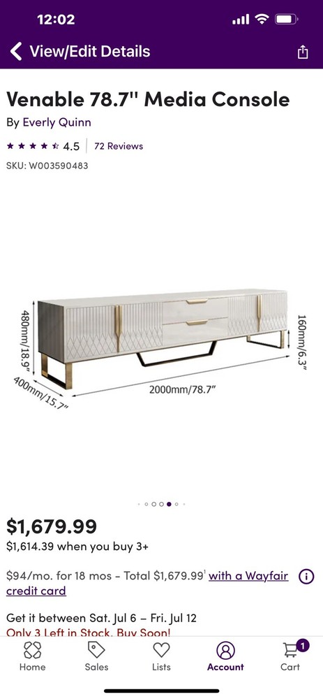 white tv console cabinet