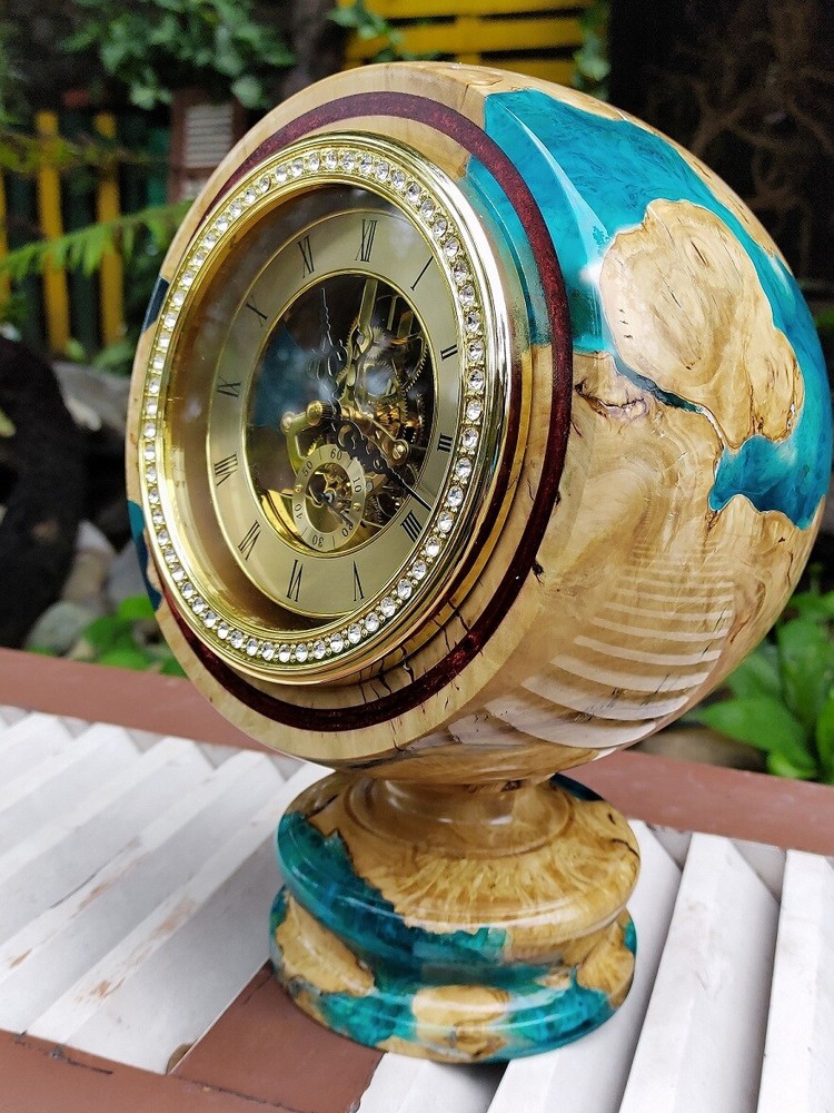 Decorative Handmade Epoxy Clock high quality ,epoxy mantel clock,decor clocks
