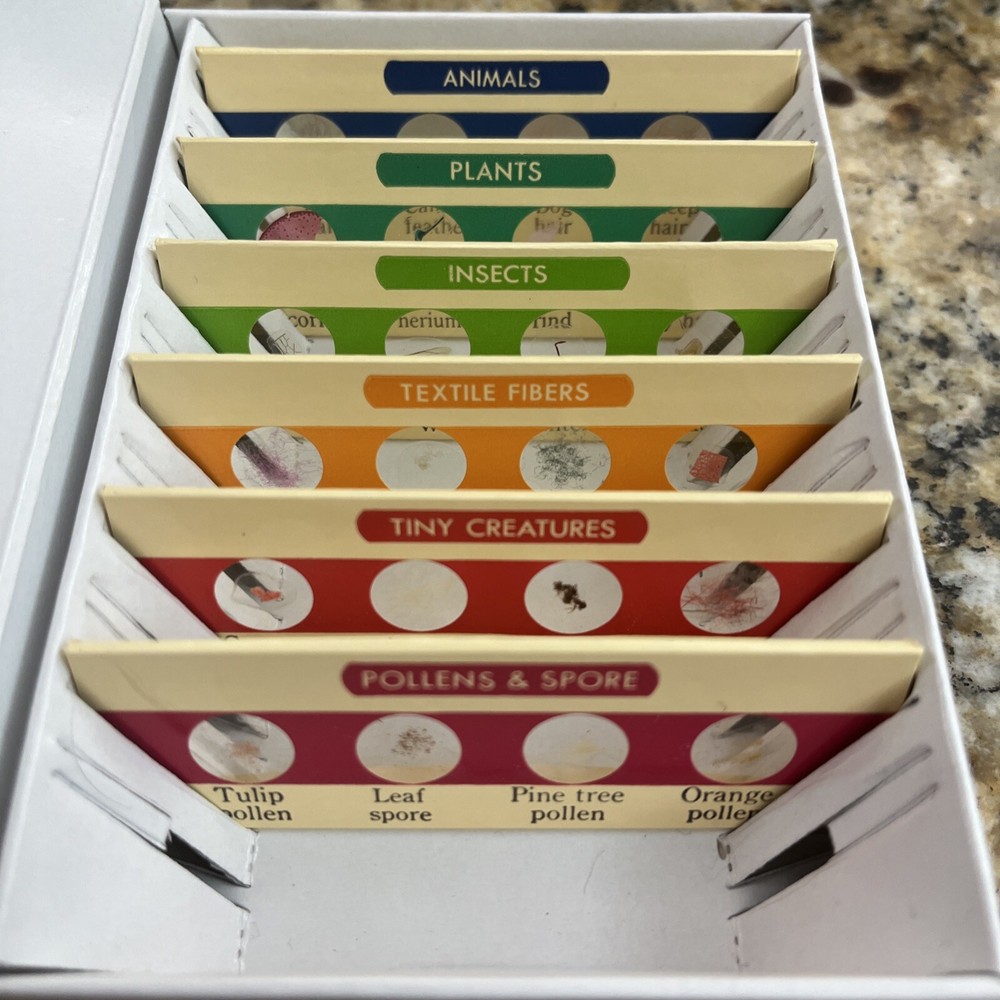 Learning Resources & Home Science Tools Lot Prepared & Blank Slides 60 Specimens