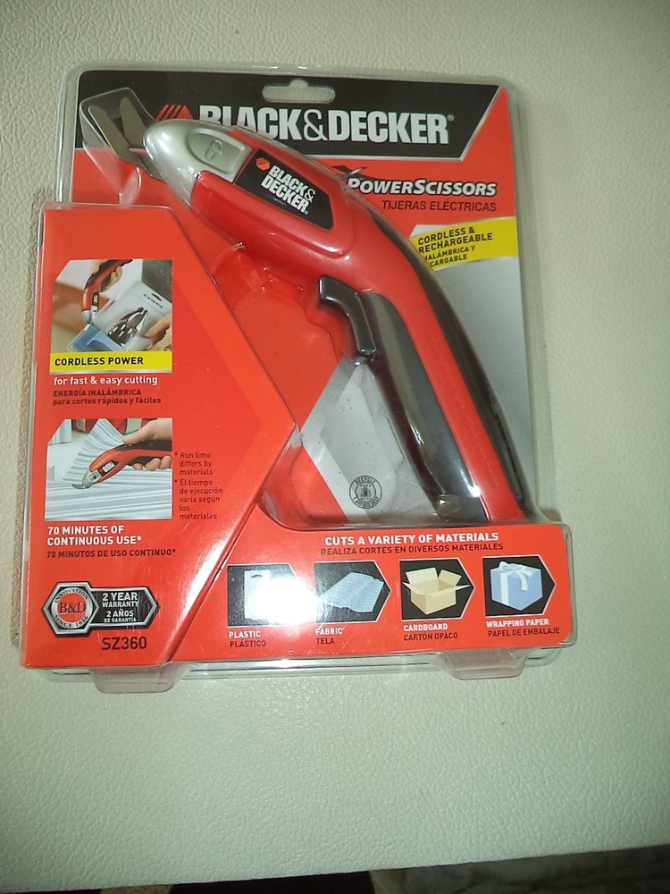 BLACK & DECKER POWER SCISSORS - SZ360 CORDLESS RECHARGEABLE