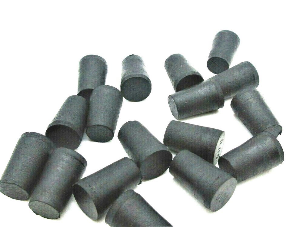 #00 Solid Rubber Stoppers Lab Tapered Plug Corks Fits 13/32" to 19/32" ID