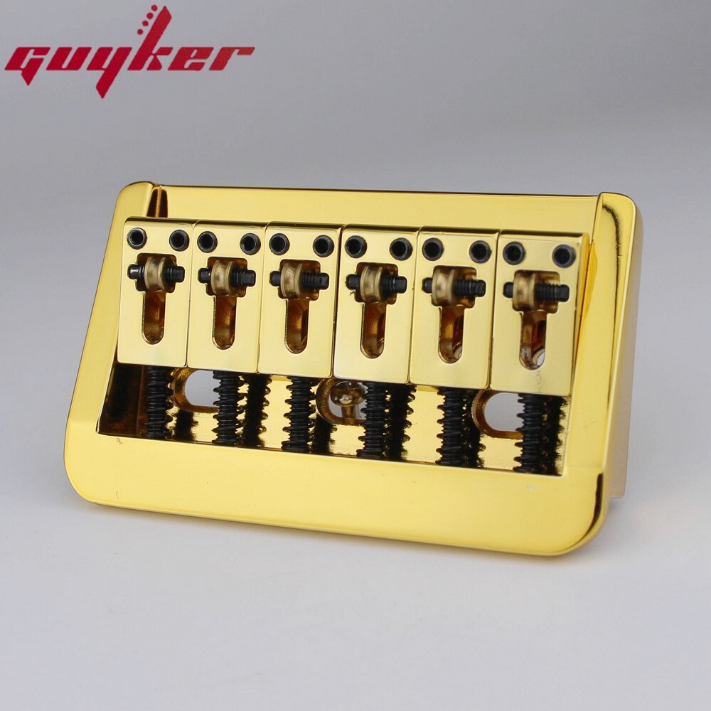 Guyker Adjustable Guitar Bridge 10.5mm String Space With Copper Fixed Saddles GD