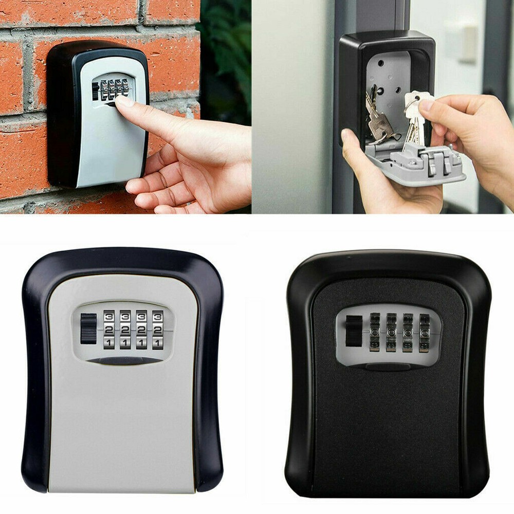 Key Safe Box 4 Digit Wall Mounted Outdoor High Security Code Lock Storage Home