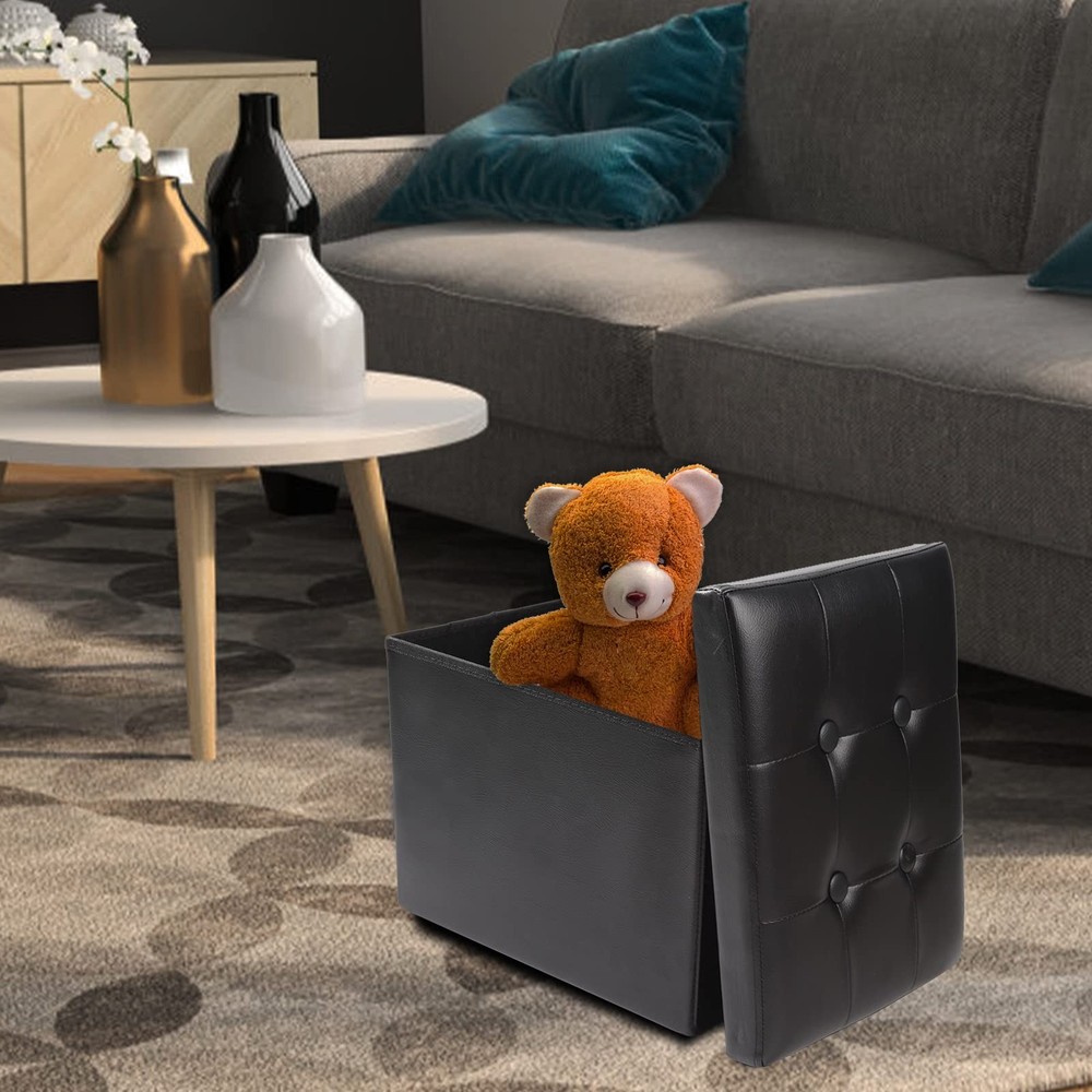 Storage Ottoman Footrest Stool Small Ottoman with Storage Foldable Ottoman Le...
