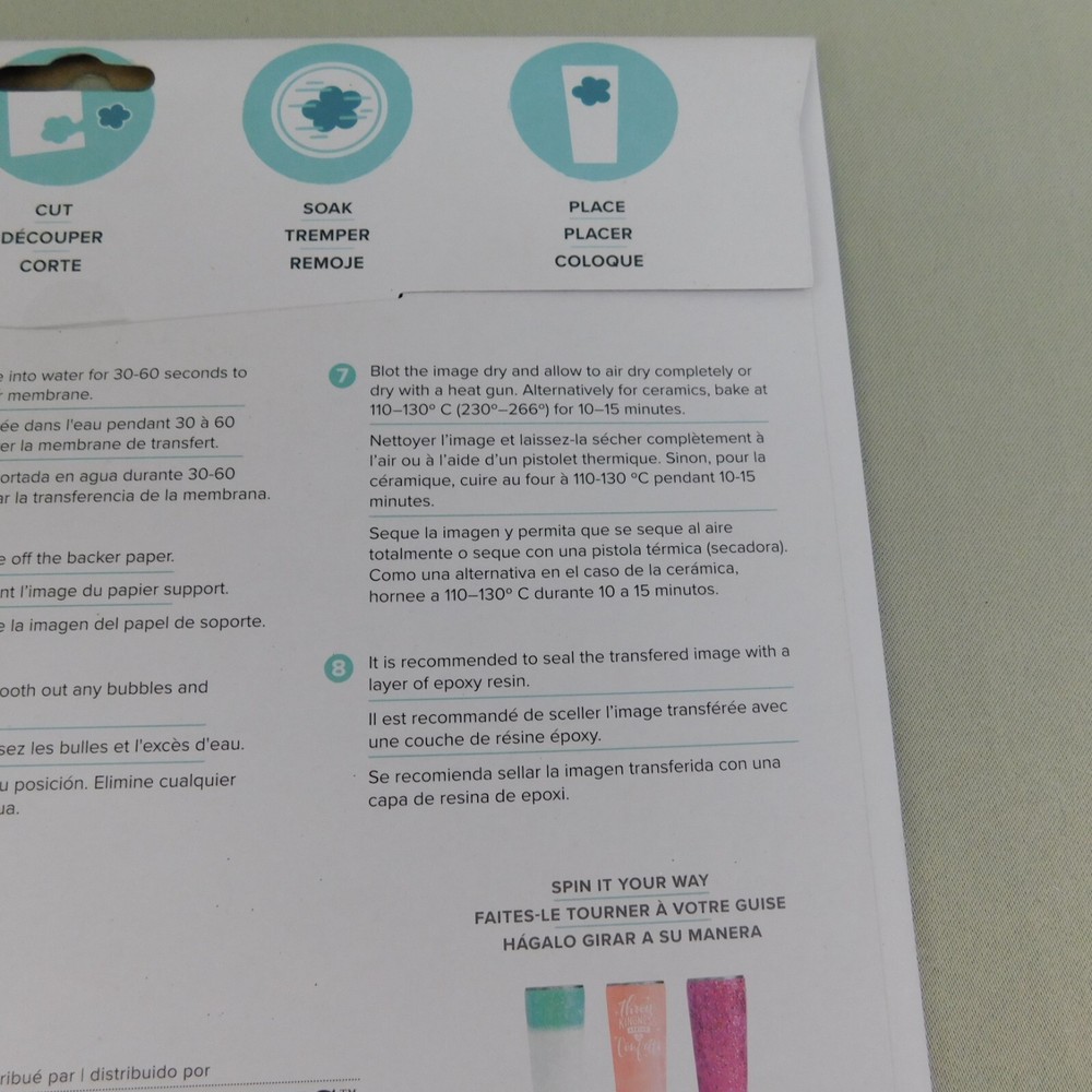 We R Memory Keepers Spin It Waterslide Paper A4 Transparent 4 Pages #2575
