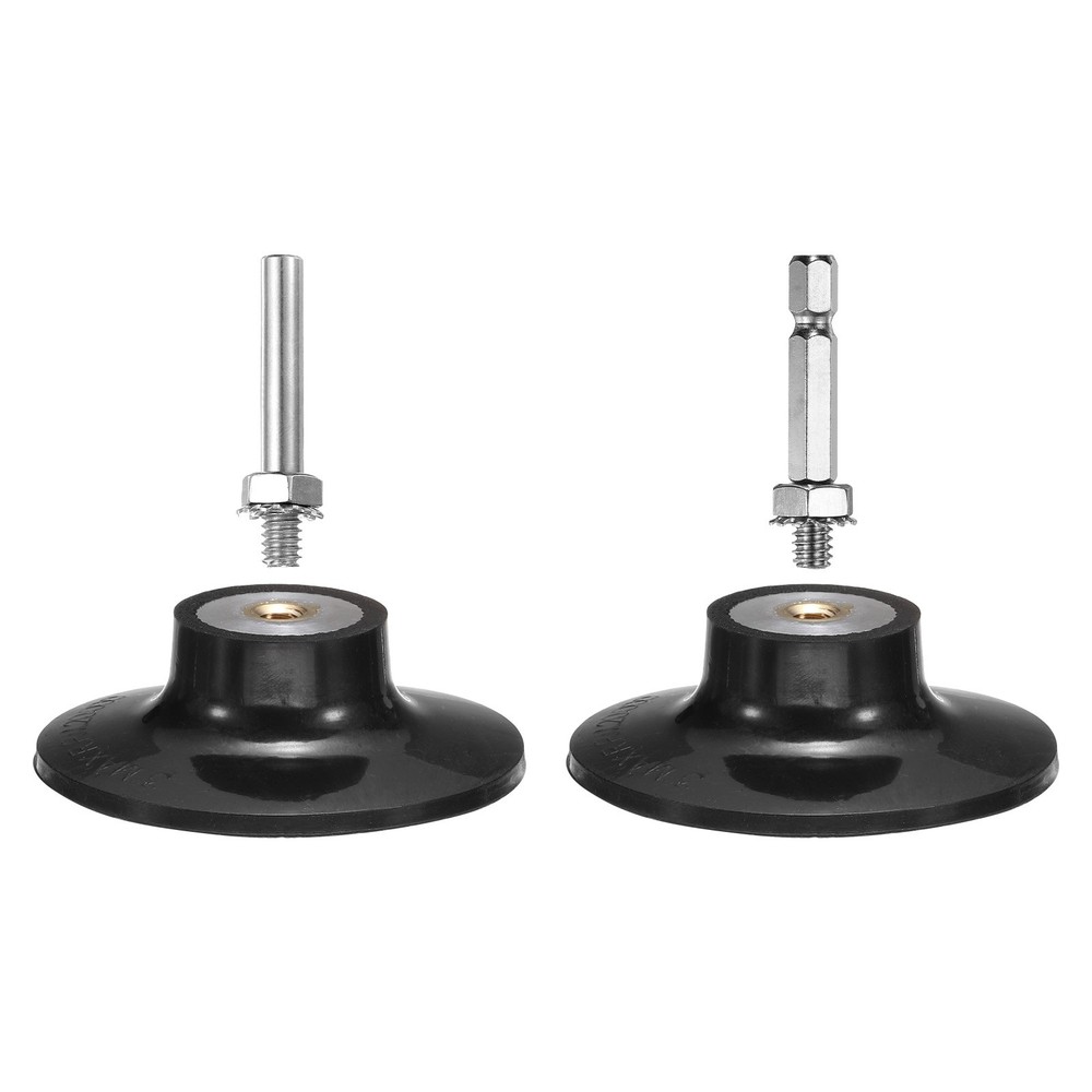 2Pack 3" Disc Pad Holder Quick Change Discs 1/4" Shank Mandrel, Black