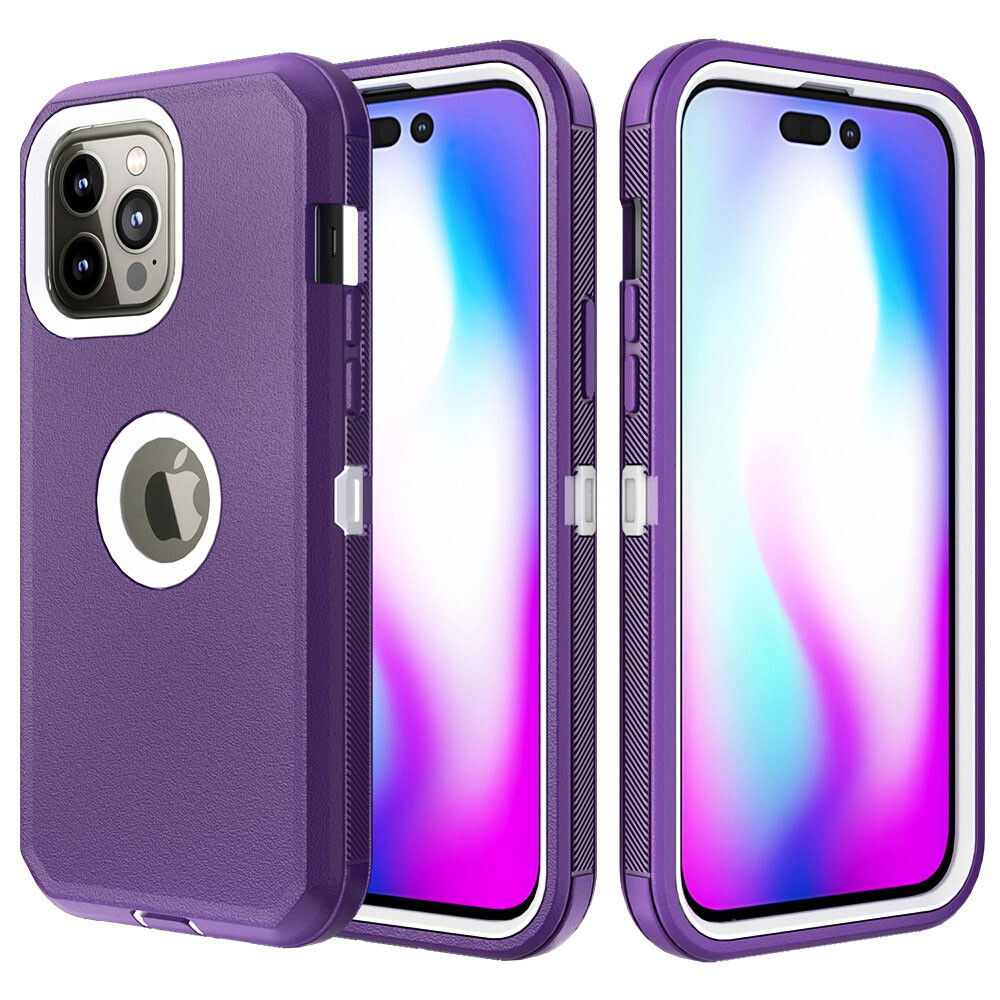 For iPhone 14 Pro Max 14 Plus 14 Pro Case Shockproof Armor Cover+Tempered Glass