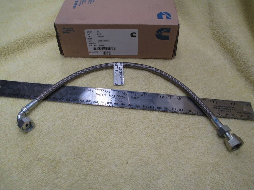 Cummins 4086357 Hose, Flexible, New, Genuine Cummins, A2