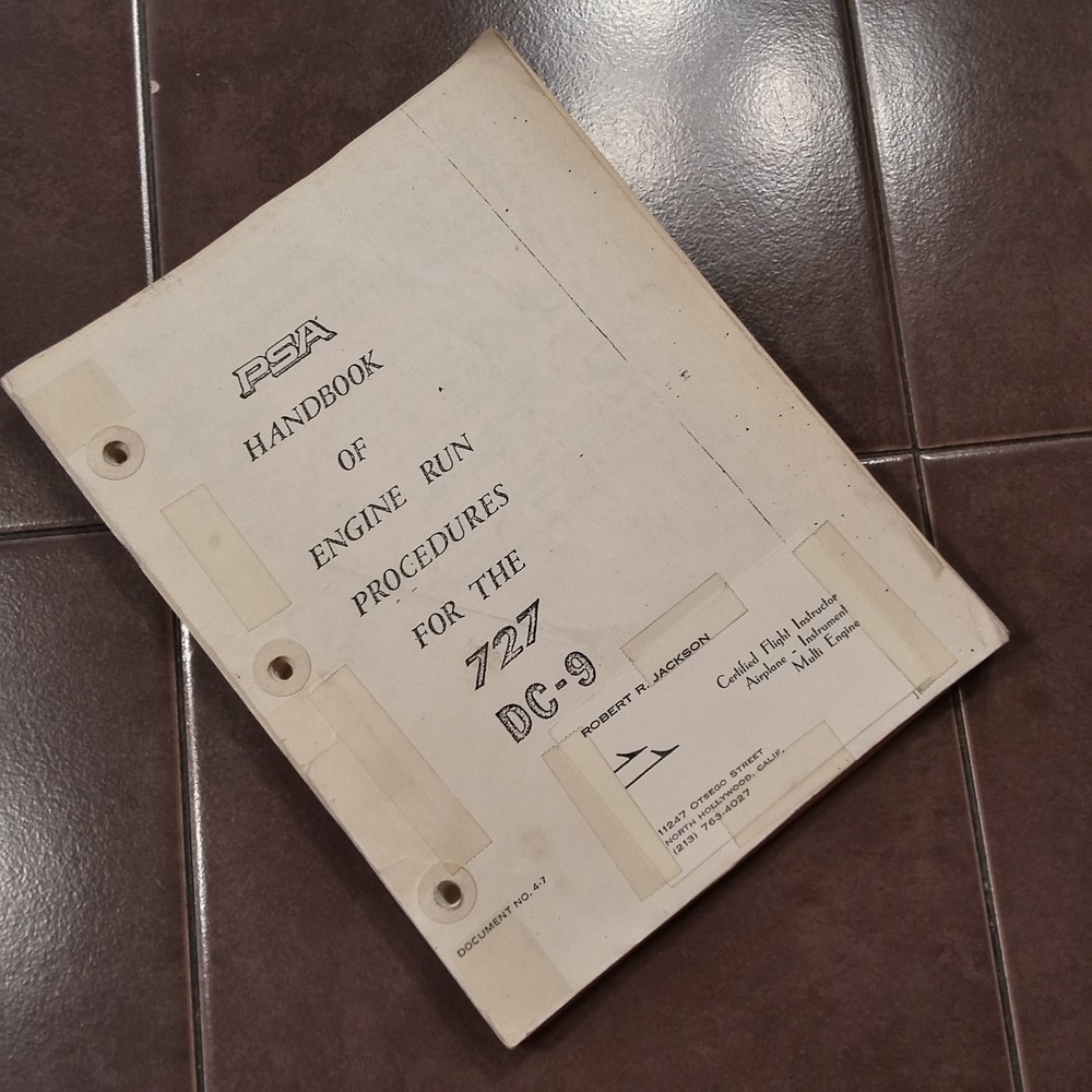 Handbook of Engine Run Procedures for 727 & DC-9