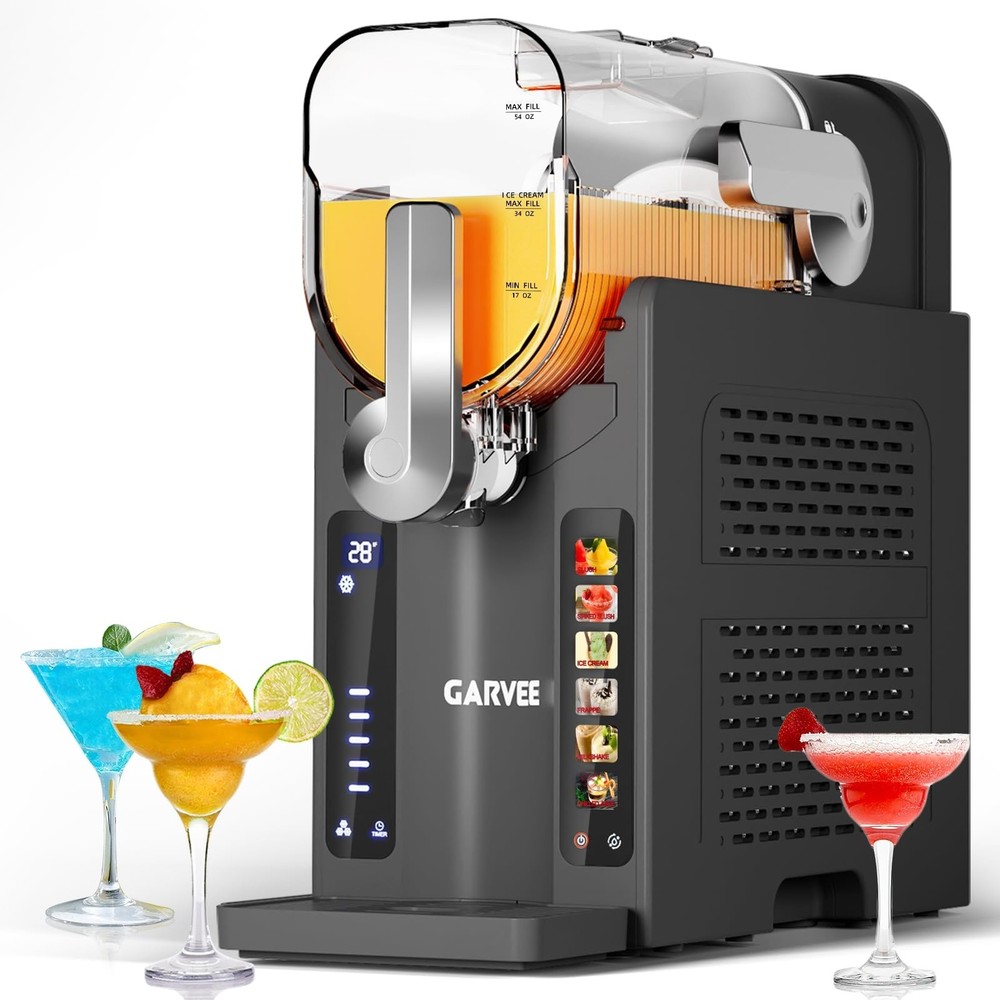 88 oz Slushie Machine for Home No Ice Needed LED Display & 6 Pre-Set Programs