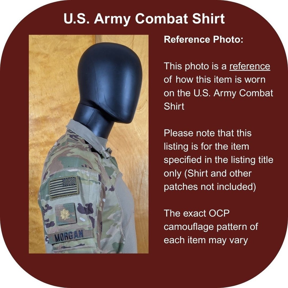 Major (MAJ) OCP Rank Patch, Hook Fastener, Army Combat Uniform (ACU)