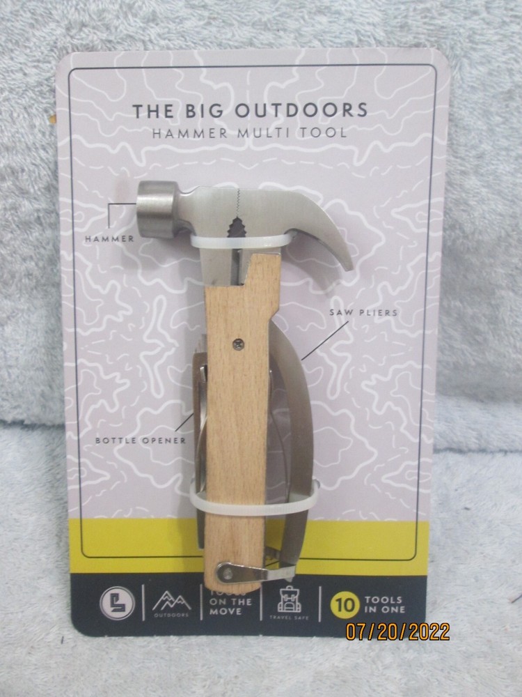 The Big Outdoors Hammer Multi Tool New 10 Tools In One