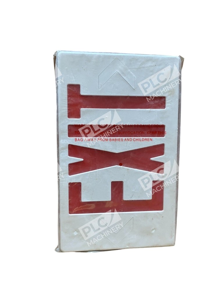 Exitronix LED Exit Sign Red Letters White Thermoplastic Energy Efficient
