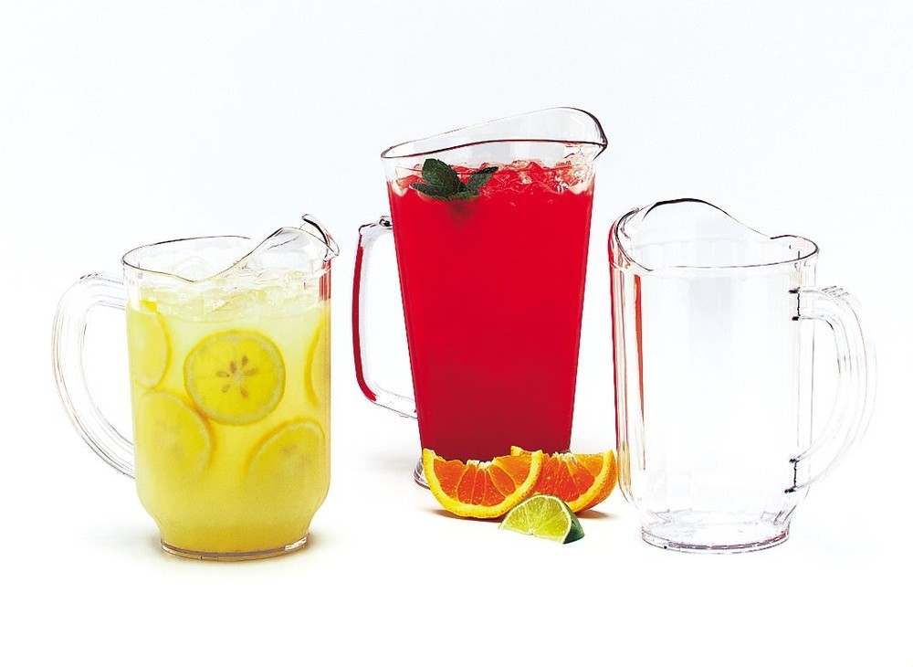 Crystalite Tall Pitcher Rounded Restaurant Catering Kitchen Plastic 60 Oz